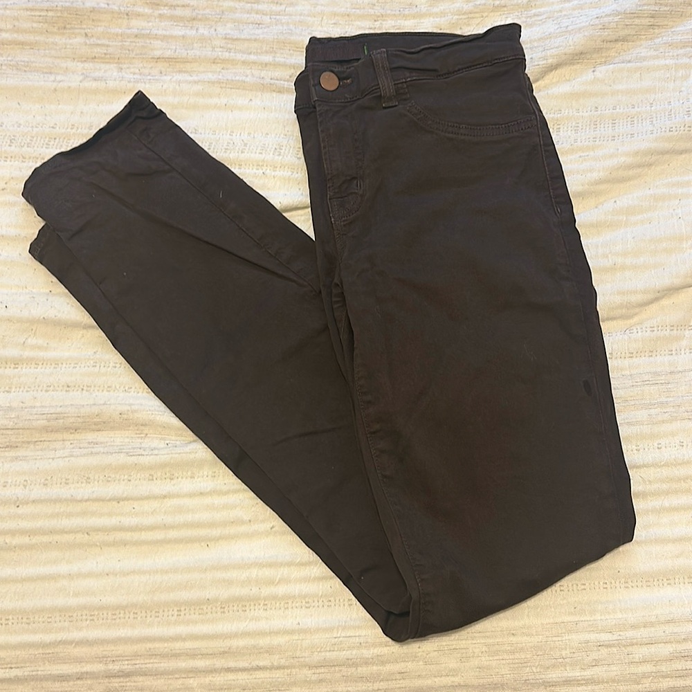 J BRAND 811 slim fit skinny leg brown suede wash mid rise twill jeans Size 27